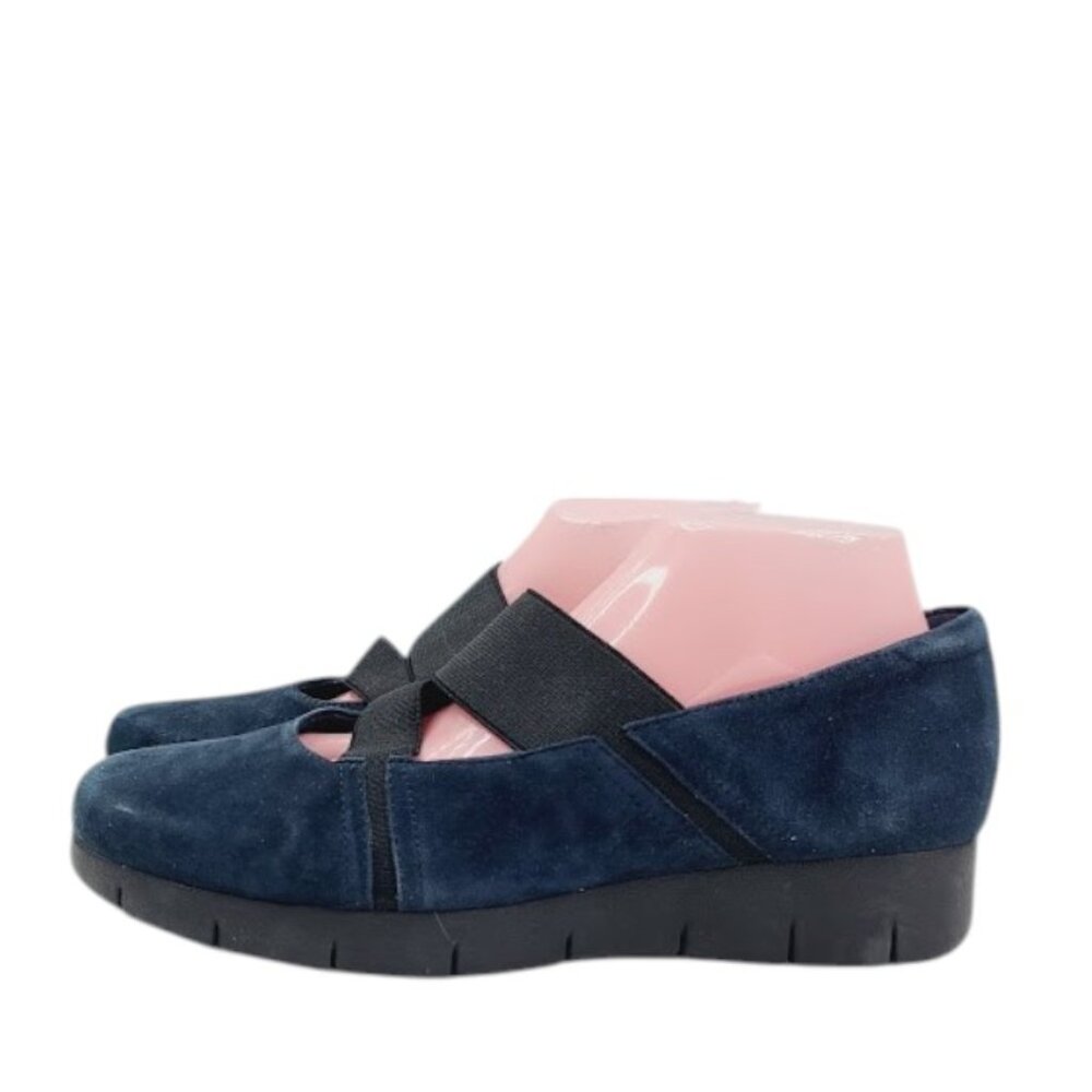Clark Women's Royal Blue Daelyn Villa Suede Wedge Mary Jane Shoes Size 10